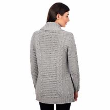 Alternate image for Irish Cardigan | Open Front Cable Knit Ladies Cardigan