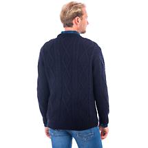 Alternate image for Irish Sweater | Aran Knit Crew Neck Mens Sweater