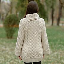 Alternate image for Irish Shawl | Ladies Cowl Neck Button Poncho