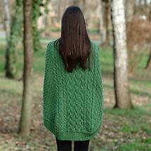 Alternate image for Irish Shawl | Ladies Cowl Neck Button Poncho