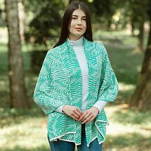 Alternate image for Irish Shawl | Newgrange Fern Cotton Wrap