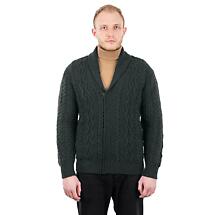 Alternate image for Irish Cardigan | Mens Aran Knit Zipper Cardigan