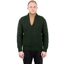 Alternate image for Irish Cardigan | Mens Aran Knit Zipper Cardigan