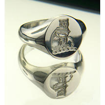 Alternate image for Irish Rings - Sterling Silver Coat of Arms Ring and Wax Seal - Medium