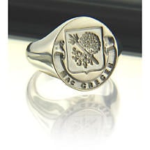 Alternate image for Irish Rings - Personalized Sterling Silver Coat of Arms Ring - Large