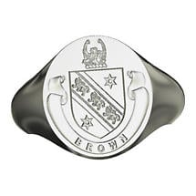 Alternate image for Irish Rings - Personalized Sterling Silver Full Coat of Arms Ring - Large