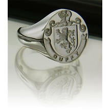 Alternate image for UPGRADE ORDER 117406 to Personalized Sterling Silver Coat of Arms and Mantle Ring - Large