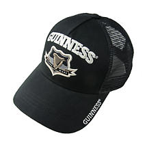 Alternate image for Irish Hats | Guinness Black Trucker Mesh Adjustable Baseball Cap 