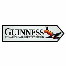 Irish Pub | Guinness Metal Toucan James Gate Road Sign Product Image