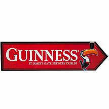 Irish Pub | Guinness Metal Red Toucan Pint Road Sign Product Image