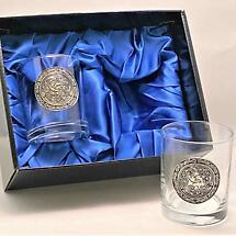 Alternate image for Irish Pewter Celtic Whiskey Glasses - Set of 2