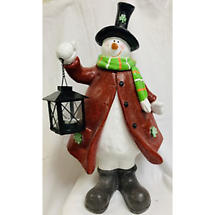 Irish Christmas | Tall Irish Snowman with Light Up LED Lamp Product Image