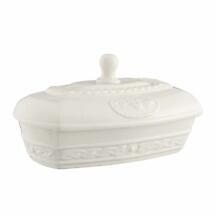 Belleek Pottery | Classic Irish Cladddagh Butter Dish Product Image