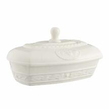 Belleek Pottery | Classic Irish Claddagh Butter Dish Product Image