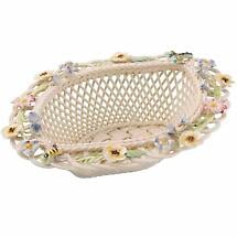 Belleek Pottery | Irish Living Summer Flowers Basket Product Image