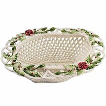 Belleek Pottery | Irish Living Winter Flowers Basket Product Image