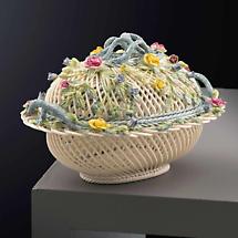 Alternate image for Belleek Pottery | Masterpiece Collection Oval Covered Basket
