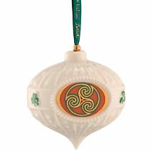 Irish Christmas | Belleek Pottery Celtic Triskele Ornament Product Image