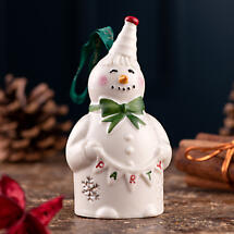 Alternate image for Irish Christmas | Belleek Pottery Party Snowman Ornament