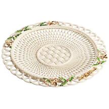 Belleek Pottery | Winter Holly Basketweave Plate Product Image