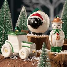 Alternate image for Irish Christmas | Belleek Farmer Snowman Hanging Ornament