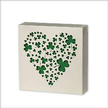 Irish Decor | Shamrock Heart Wood Plaque Product Image
