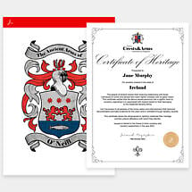 Irish Coat of Arms | Family Crest & Certificate of Heritage Digital Bundle Product Image