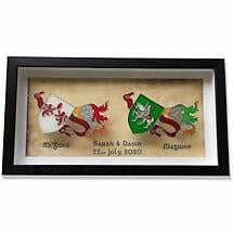 Irish Coat of Arms Hand Painted Double Heraldic Box Frame Product Image