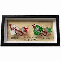 Alternate image for Irish Coat of Arms Hand Painted Double Heraldic Box Frame