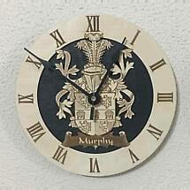 Alternate image for Irish Clock | Family Crest Coat of Arms Wall Clock