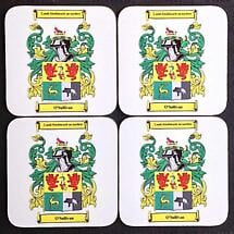 Irish Coat of Arms Family Crest Coasters | Set of 4 Product Image