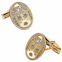 Irish Coat of Arms Jewelry Oval Cufflinks Large Product Image