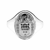 Alternate image for Irish Coat of Arms Jewelry | Ladies Oval Solid Heavy Ring