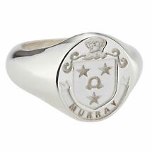 Irish Rings - Personalized Sterling Silver Coat of Arms and Mantle Ring - Large Product Image