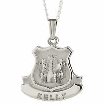 Alternate image for Irish Necklace - Sterling Silver Personalized Coat of Arms Shield Pendant