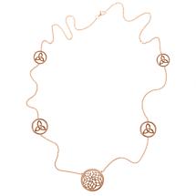 Alternate image for Irish Necklace | Rose Gold Plated Sterling Silver Trinity Knot Irish Necklet