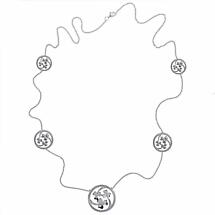 Irish Necklace | Rhodium Plated Sterling Silver Shamrock Irish Necklet Product Image