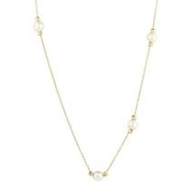 Irish Necklace | 9k Gold Five Freshwater Pearl Necklet Product Image