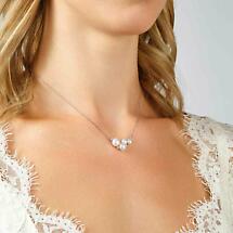 Alternate image for Irish Necklace | Sterling Silver Crystal Multi Pearl Necklet