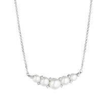 Irish Necklace | Sterling Silver 5 Pearl Crystal Pendant Product Image