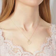 Alternate image for Irish Necklace | 9k Gold Gold Map of the World Pendant