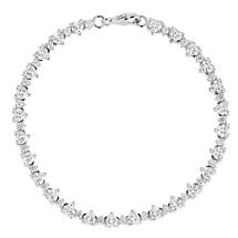 Alternate image for Irish Bracelet | Sterling Silver Crystal Heart Tennis Bracelet