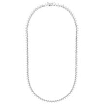 Irish Necklace | Sterling Silver Crystal Heart Tennis Necklet Product Image