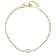 Irish Bracelet | Evil Eye Crystal Tennis Bracelet Product Image