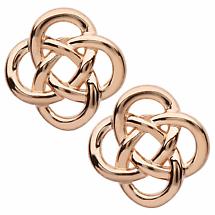 Alternate image for Irish Earrings | Sterling Silver Rose Gold Celtic Knot Stud Earrings