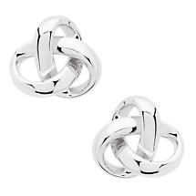Irish Earrings | Sterling Silver Celtic Trinity Knot Stud Earrings Product Image