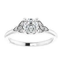 Alternate image for Irish Engagement Ring | Bebhinn 14K White Gold  Diamond Celtic Trinity Knot Ring