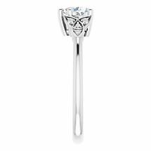 Alternate image for Irish Engagement Ring | Ciara 14K White  Diamond Heart Celtic Trinity Knot Ring