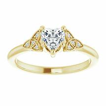 Alternate image for Irish Engagement Ring | Cliodhna 14K Yellow  Diamond Heart Celtic Trinity Knot Ring