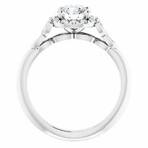 Alternate image for Irish Engagement Ring | Easnadh 14K White Gold 1ct Diamond Celtic Trinity Knot Ring